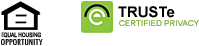 Equal Housing Opportunity Logo and TRUSTEe Certified Privacy Logo