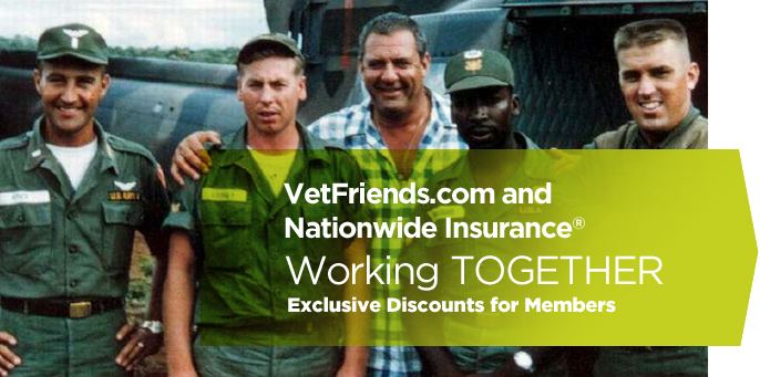 VetFriends.com and Nationwide Insurance working together. Exclusive discounts for members. VetFriends.com and Nationwide Insurance working together. Exclusive discounts for members.