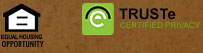 Equal Housing Opportunity Logo and TRUSTEe Certified Privacy Logo
