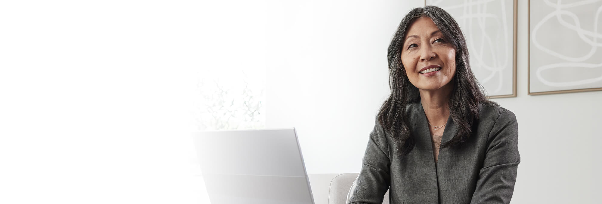 Person interacting with an AR interface