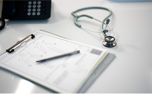 stethoscope and clipboard
