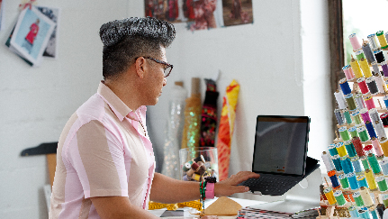 man working at a desk