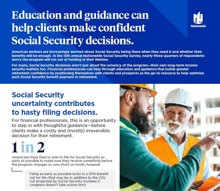 Education and guidance can help clients make confident Social Security decisions.