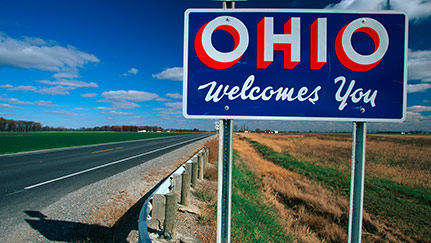 Ohio Welcomes You sign