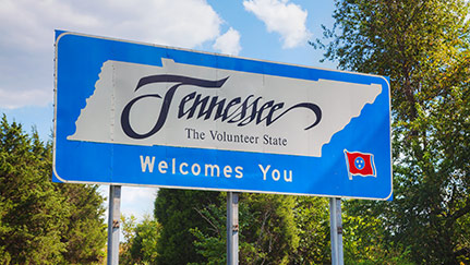 Tennessee Welcomes You sign