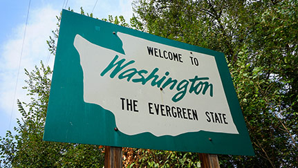 Welcome to Washington sign