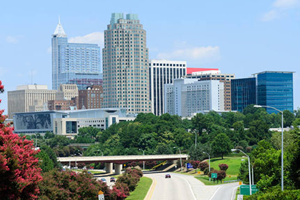 Landscape of Raleigh, NC