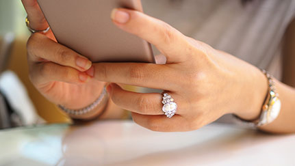diamond and gemstone ring, silver watch
