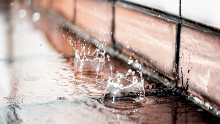 Commercial facility illustrating water damage prevention and mitigation efforts.